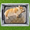 26 inch Plastic Dog House, Indoor Outdoor Doghouse Pet House with Air Vents and Elevated Floor