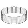 16 Panels Heavy Duty Metal Playpen with door,39.37"H Dog Fence Pet Exercise Pen for Outdoor