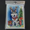 Siberian Husky Christmas Reindeer Greeting Cards Pack of 8 Blank Cards with Envelopes Whimsical A7 Size 5x7 Blank Note Cards