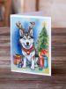 Siberian Husky Christmas Reindeer Greeting Cards Pack of 8 Blank Cards with Envelopes Whimsical A7 Size 5x7 Blank Note Cards